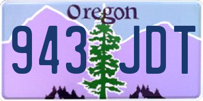 OR license plate 943JDT
