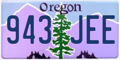 OR license plate 943JEE