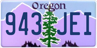 OR license plate 943JEI