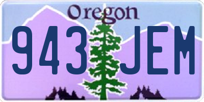 OR license plate 943JEM