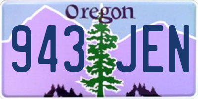 OR license plate 943JEN