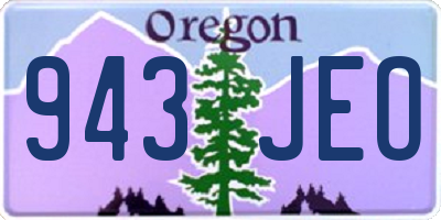 OR license plate 943JEO