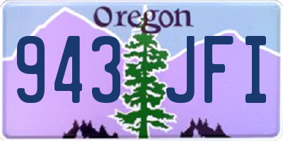 OR license plate 943JFI