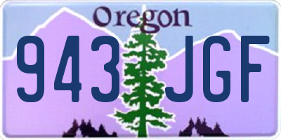 OR license plate 943JGF