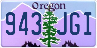 OR license plate 943JGI