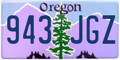 OR license plate 943JGZ