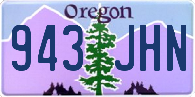 OR license plate 943JHN