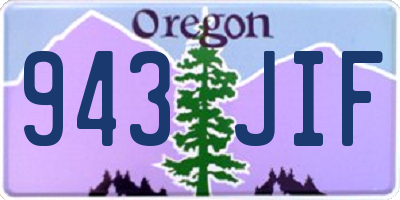 OR license plate 943JIF