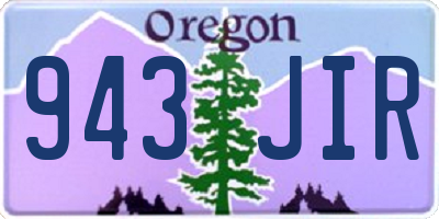 OR license plate 943JIR