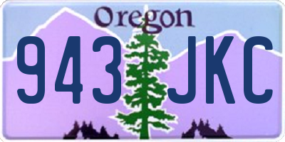 OR license plate 943JKC