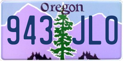 OR license plate 943JLO