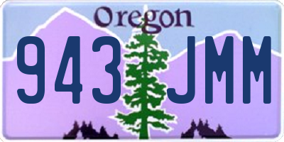 OR license plate 943JMM