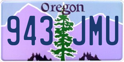 OR license plate 943JMU