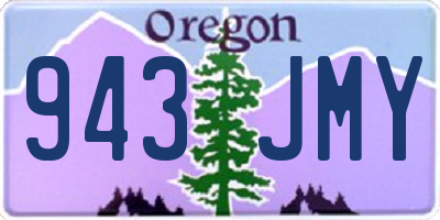 OR license plate 943JMY