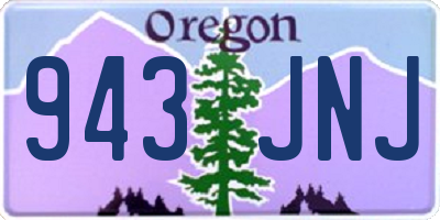 OR license plate 943JNJ