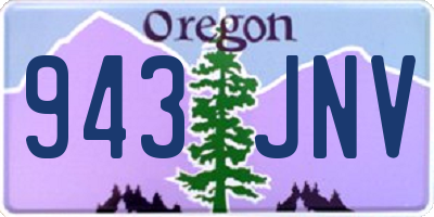 OR license plate 943JNV