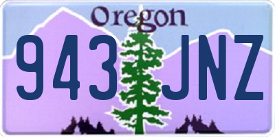 OR license plate 943JNZ