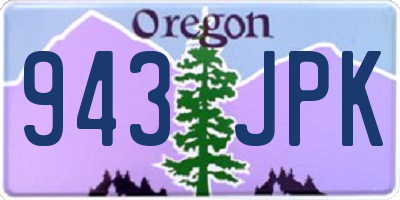 OR license plate 943JPK