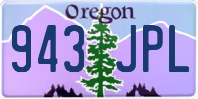 OR license plate 943JPL