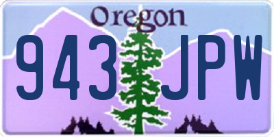 OR license plate 943JPW