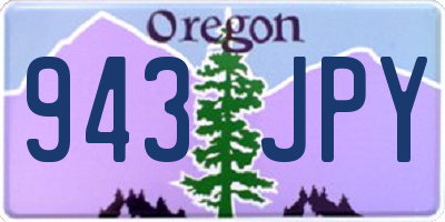 OR license plate 943JPY