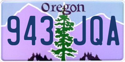 OR license plate 943JQA