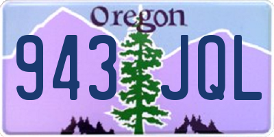 OR license plate 943JQL