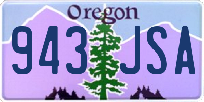 OR license plate 943JSA