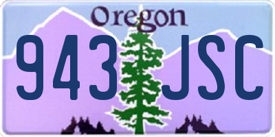 OR license plate 943JSC