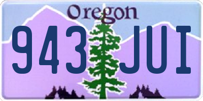 OR license plate 943JUI
