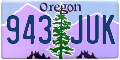 OR license plate 943JUK