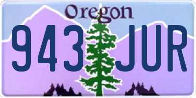 OR license plate 943JUR