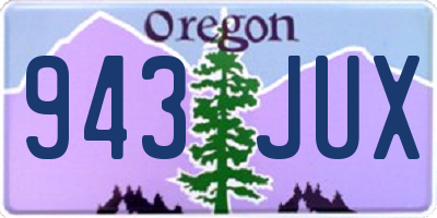 OR license plate 943JUX