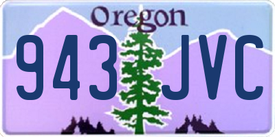 OR license plate 943JVC