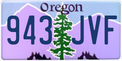 OR license plate 943JVF