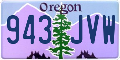OR license plate 943JVW