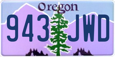 OR license plate 943JWD