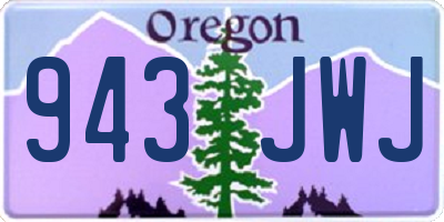 OR license plate 943JWJ