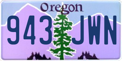 OR license plate 943JWN