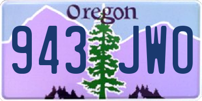 OR license plate 943JWO
