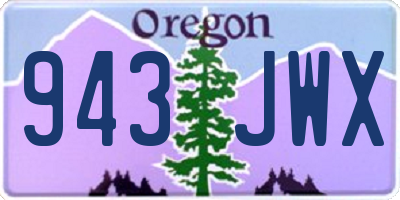 OR license plate 943JWX
