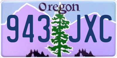 OR license plate 943JXC