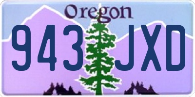 OR license plate 943JXD