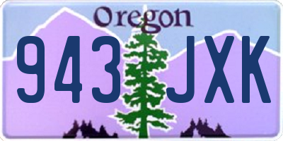 OR license plate 943JXK