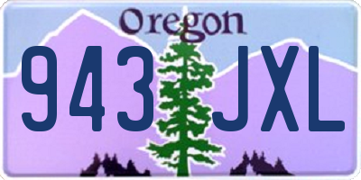OR license plate 943JXL