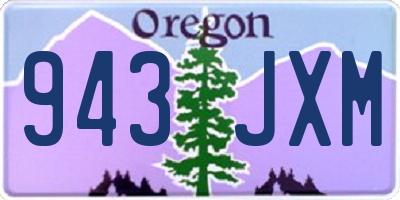 OR license plate 943JXM