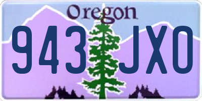 OR license plate 943JXO