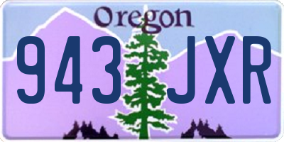 OR license plate 943JXR