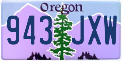 OR license plate 943JXW