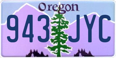 OR license plate 943JYC